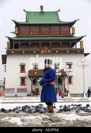 Mongolei - buddhistische Gandan Kloster in Ulaan Bataar Stockfoto