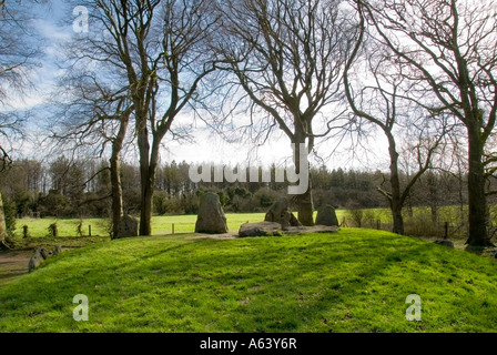 Wayland Schmiede neolithischen Burial Mound nur aus Ridgeway Path in der Nähe von White Horse Hill Oxfordshire Stockfoto