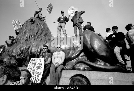 Anti-Krieg Friedensdemonstration Trafalgar Square in London Stockfoto