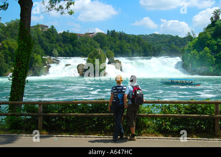 Die tosenden Rhein fällt Neuhausen Schweiz Stockfoto