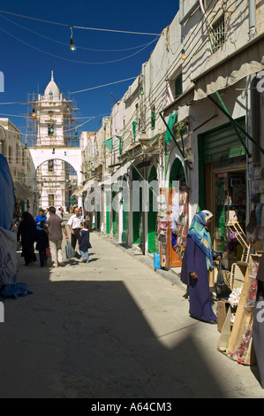 Shopping Lane im historischen Zentrum von Tripolis, Libyen Stockfoto