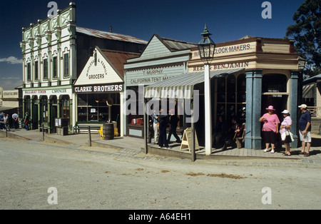 Hauptstraße in Sovereign Hill, Ballarat, Victoria, viktorianischen Goldfields AUS Stockfoto