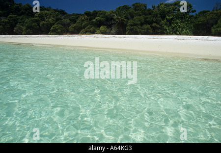 Whitehaven Beach auf Whitsunday Island in der Nähe von Hamilton Island, Whitsunday Islands, Queensland Stockfoto