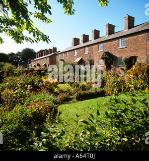 UK England Cheshire Wilmslow Styal Dorf National Trust Miillworkers Reihenhäuser Stockfoto