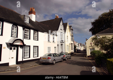 UK Devon Topsham Shell-Haus und der Strand Stockfoto