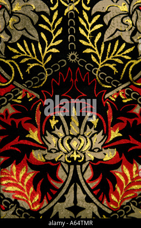 Indonesien Java Yogjakarta Kunsthandwerk feinster GAP Druckstoff Batik Batik Keris Detail Stockfoto