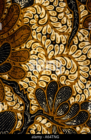 Indonesien Java Handwerk preiswerte Kappe gedruckt Batik detail Stockfoto