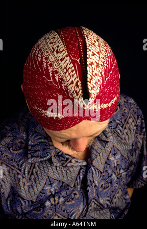 Indonesien Java Surakarta Handwerk Batik Hut vom Solo Royal Kraton-detail Stockfoto