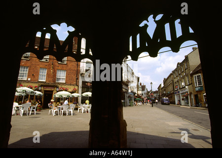 UK England Dorset Sherborne High Street aus der Leitung Stockfoto