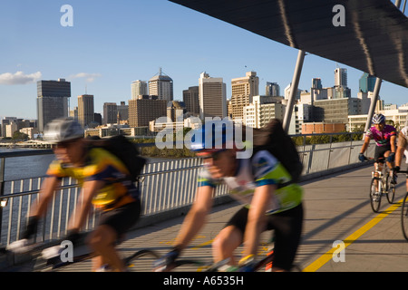 Radfahrer Brücke die neu gebauten Goodwill central Business District mit dem South Bank Parklands verbinden Stockfoto