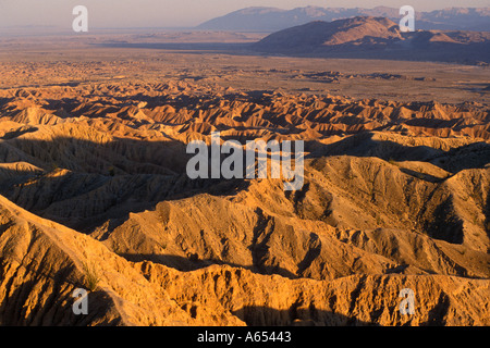 Kalifornien Anza Borrego Desert State Park späten Nachmittag Ansicht von Schriftarten Punkt der Borrego Badlands Stockfoto