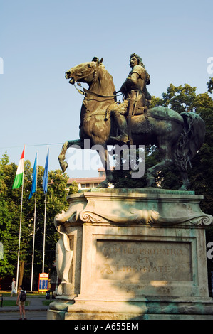 Statue von Ferenc Rakoczi II von Gyorgy Vastag auf dem Platz der Märtyrer von Arad Aradi Vertanuk Stockfoto