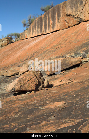 Granit-Felswand im Elachbutting Naturreservat im Western Australian outback Stockfoto