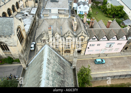 Merton College in Oxford von oben Stockfoto