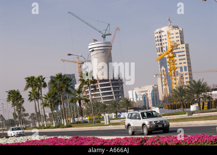 Al Bidda Turm unter Bau West Bay Doha Katar Stockfoto