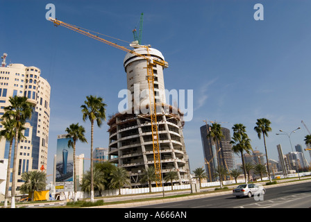 Al Bidda Turm unter Bau West Bay Doha Katar Stockfoto