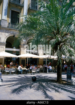 Spanien Catalonia Catalunya Barcelona Placa Reial Stockfoto