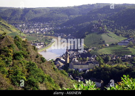 Deutsche Stadt Cochem an der Mosel im Moseltal im Rheinland in Deutschland Stockfoto