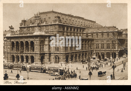 Vienna Opera House C1930 Stockfoto