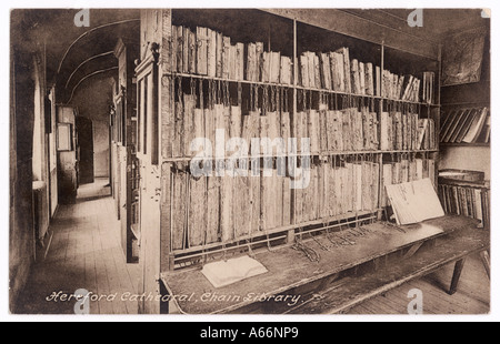 Hereford angekettet Bibliothek Stockfoto