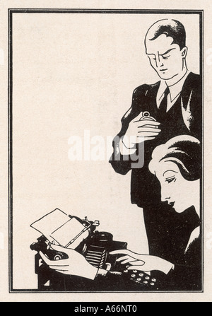 Olivetti-Anzeige 1932 Stockfoto