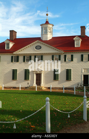 Detail des Hauses des ersten amerikanischen Präsidenten George Washington Mount Vernon Stockfoto