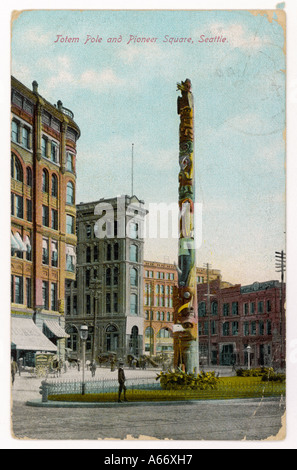 USA-Seattle-Totempfahl Stockfoto