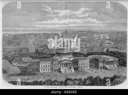 Washington-Capitol 1862 Stockfoto