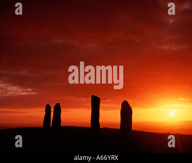 Vier Steinen Clent Worcestershire England Uk bei Sonnenuntergang Stockfoto