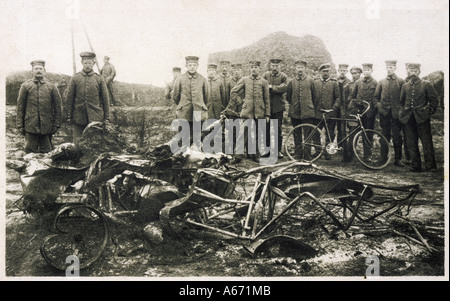 Immelmann stürzt ab 1916 Stockfoto