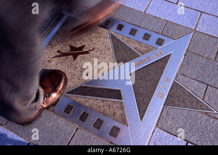 Hong Kongs neue Allee der Sterne mit Ehrungen und Handabdrücke der Regionen Filmstars auf der Kowloon-waterfront Stockfoto