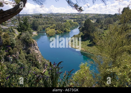 Waikato River Valley in der Nähe von bungy jumping Website Taupo Nordinsel Neuseeland Stockfoto