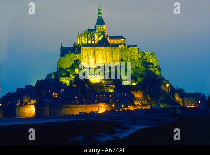 alten Mont St Michel Normandy Küste Frankreich Stockfoto