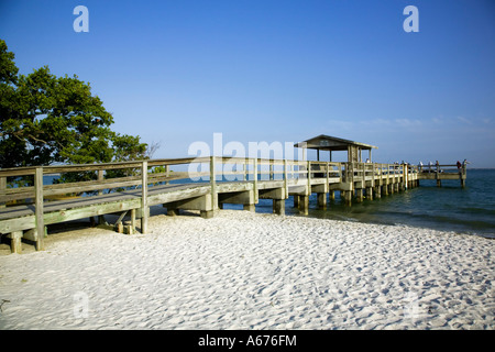 Die Angelpier auf Sanibel Island West florida Stockfoto