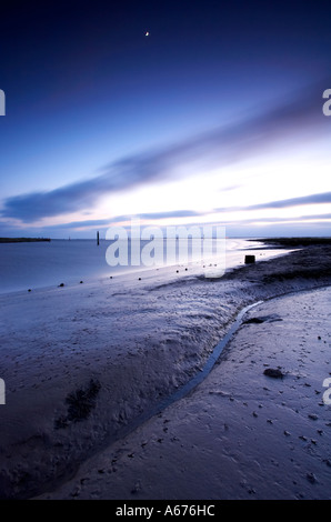 Breydon Wasser in der Nähe von Great Yarmouth, Norfolk bei Sonnenuntergang Stockfoto