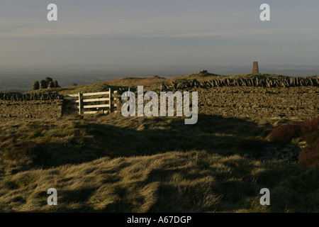 Die Aussicht vom Gipfel des Talkin lag oberhalb Geltsdale in den North Pennines Gebiet von außergewöhnlicher natürlicher Schönheit, Cumbria Stockfoto