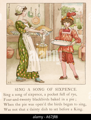 Song Of Sixpence 1900 Stockfoto