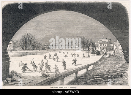 Thames eingefroren 1855 Stockfoto