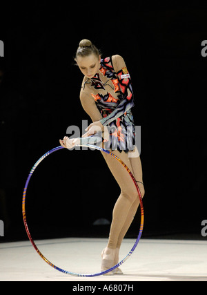 RG-Vera SESINA RUS-Weltmeister der Rhythmus Gymnastik Stockfoto