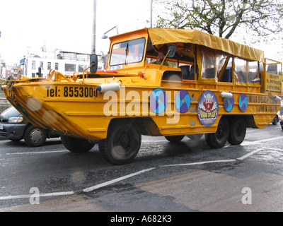 Gelbe Viking Splash Tours Fahrzeug Dublin Stockfoto