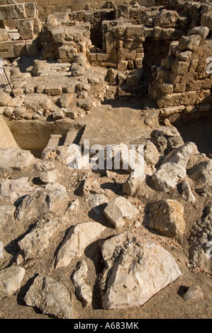 Ruinen aus der Zeit der Umayyaden im Jerusalem Archäologische Park an der südlichen Wand von Haram al Sharif Moschee Altstadt Ost Jerusalem Israel Stockfoto