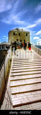 Alte Brücke in Mostar wieder aufgebaut Stockfoto