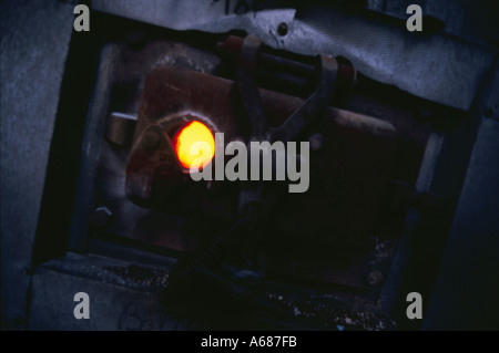 Ein Blick ins Innere der Kohlenbrenner Stockfoto