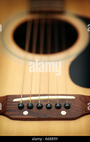 Detail der Akustik-Gitarre Stockfoto