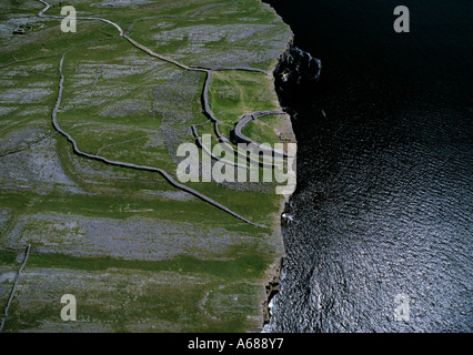 Steinkastell dun Angus, Dun Aonghasa, Aran-Inseln, zerklüftete Insel Stockfoto