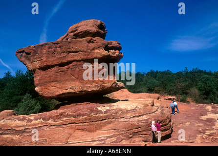 Sedimentäre Felsformation im Garten der Götter Park Colorado Stockfoto