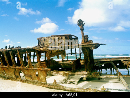 Schiffswrack, Frazer Island, Australien Stockfoto