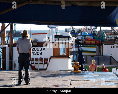 Angelboote/Fischerboote in Kalk Bay Harbour Kapstadt Südafrika Stockfoto