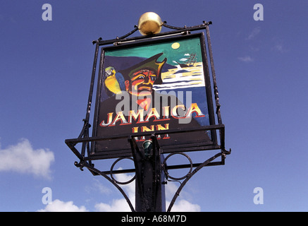"Jamaica Inn" Zeichen in Cornwall Großbritannien UK Stockfoto