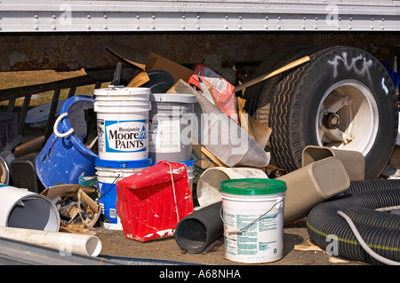 Stillleben mit Bau Junk-gefunden Stockfoto